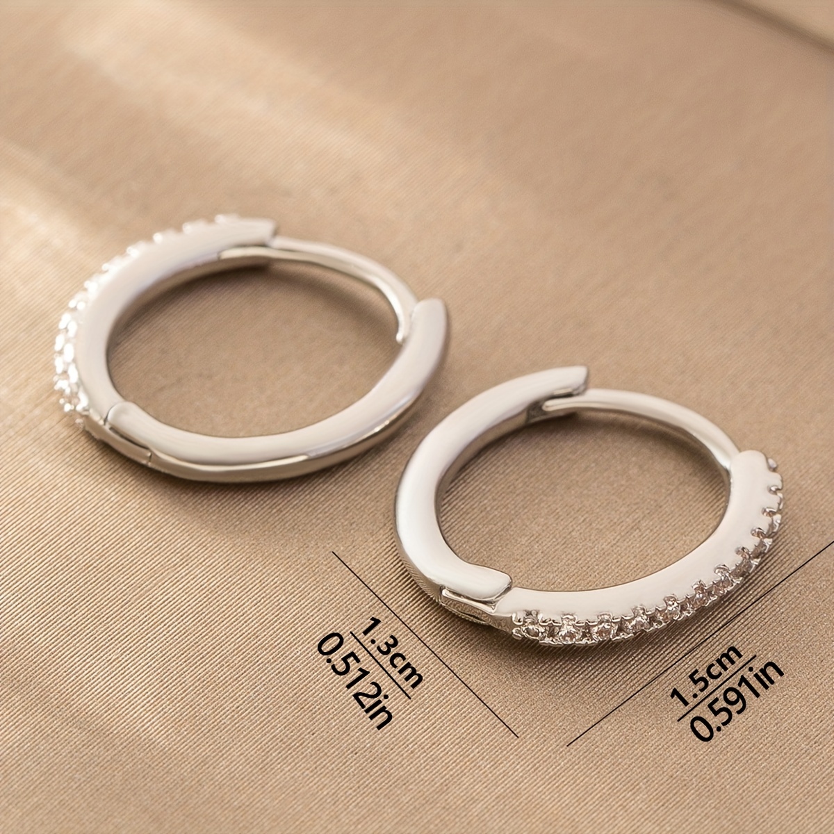 Copper Earrings CZ Nickel Plating for Daily Wear